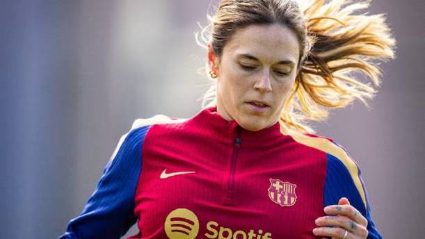 Mapi León, en un entrenamiento del Barcelona (@mapileon16)