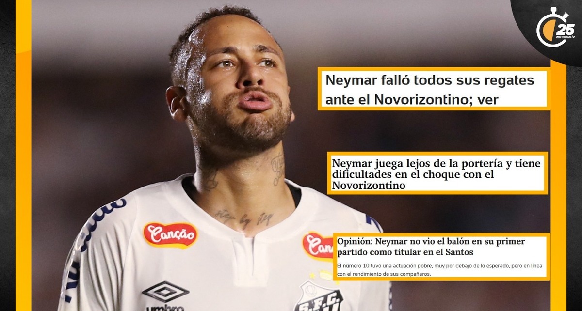 Neymar no logró convencer a la prensa de Brasil con sus minutos en Santos (Reuters)