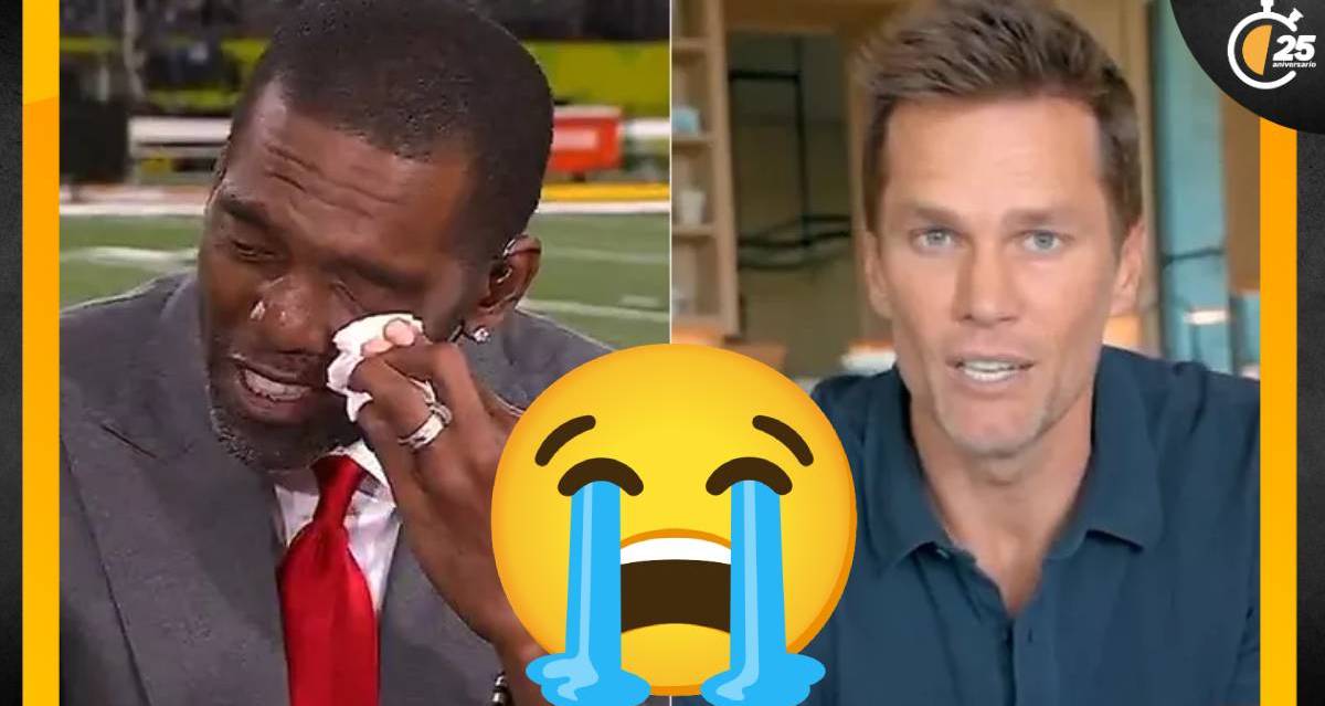 Randy Moss rompió en llanto durante la previa del Super Bowl LIX (Capturas de X ESPN).