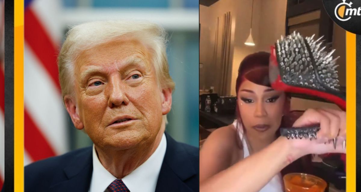 Cardi B culpa a Trump por dañar sus zapatos durante el Super Bowl LIX
