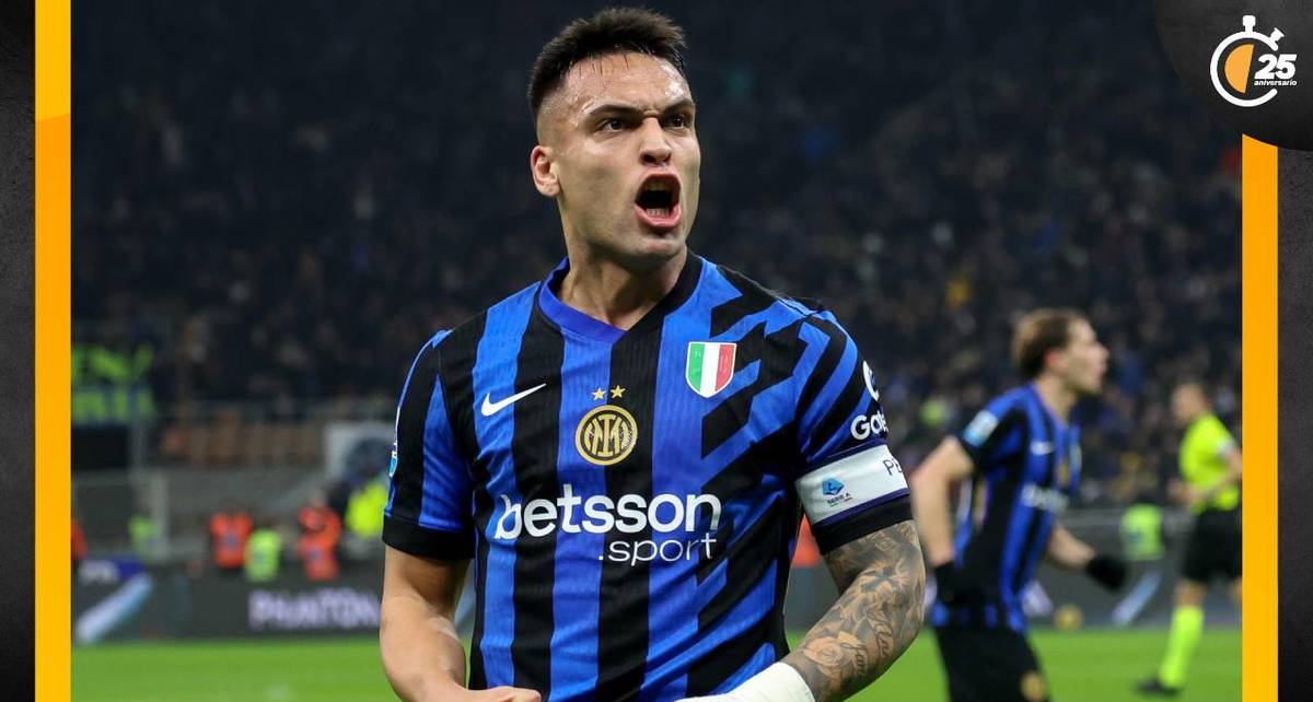 Lautaro Martínez festeja un gol del Inter (EFE)