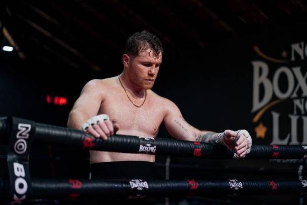 Canelo Álvarez, durante un entrenamiento (@Canelo)