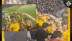 Extranjeros recogen vasos durante el partido América-Necaxa| Foto: ESPN