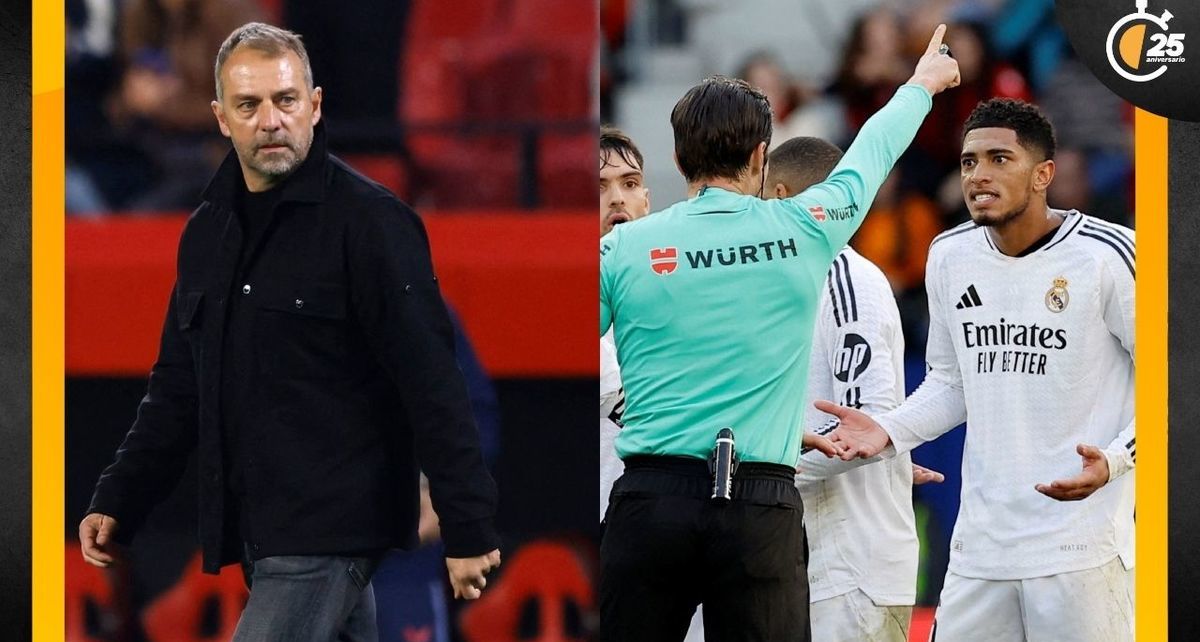 Hansi Flick habló sobre la expulsión de Jude Bellingham ante Osasuna (Reuters)