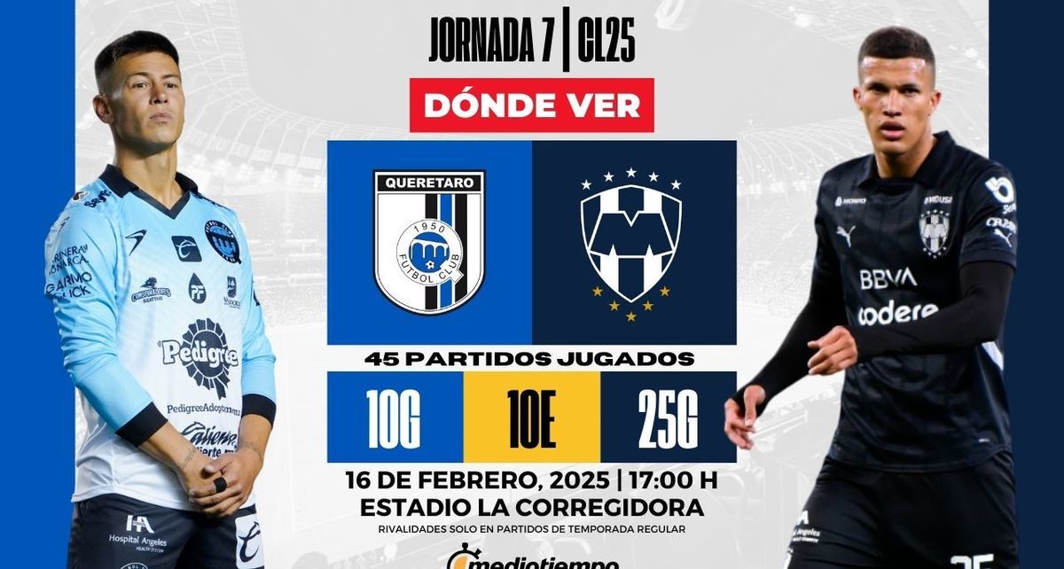 Rivalidad Querétaro vs. Monterrey Jornada 7 Clausura 2025