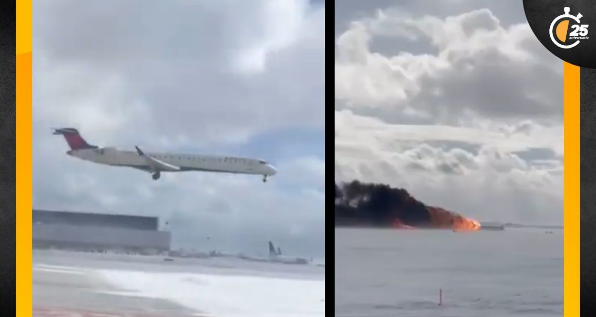 Así fue el accidente en el aeropuerto de Toronto.