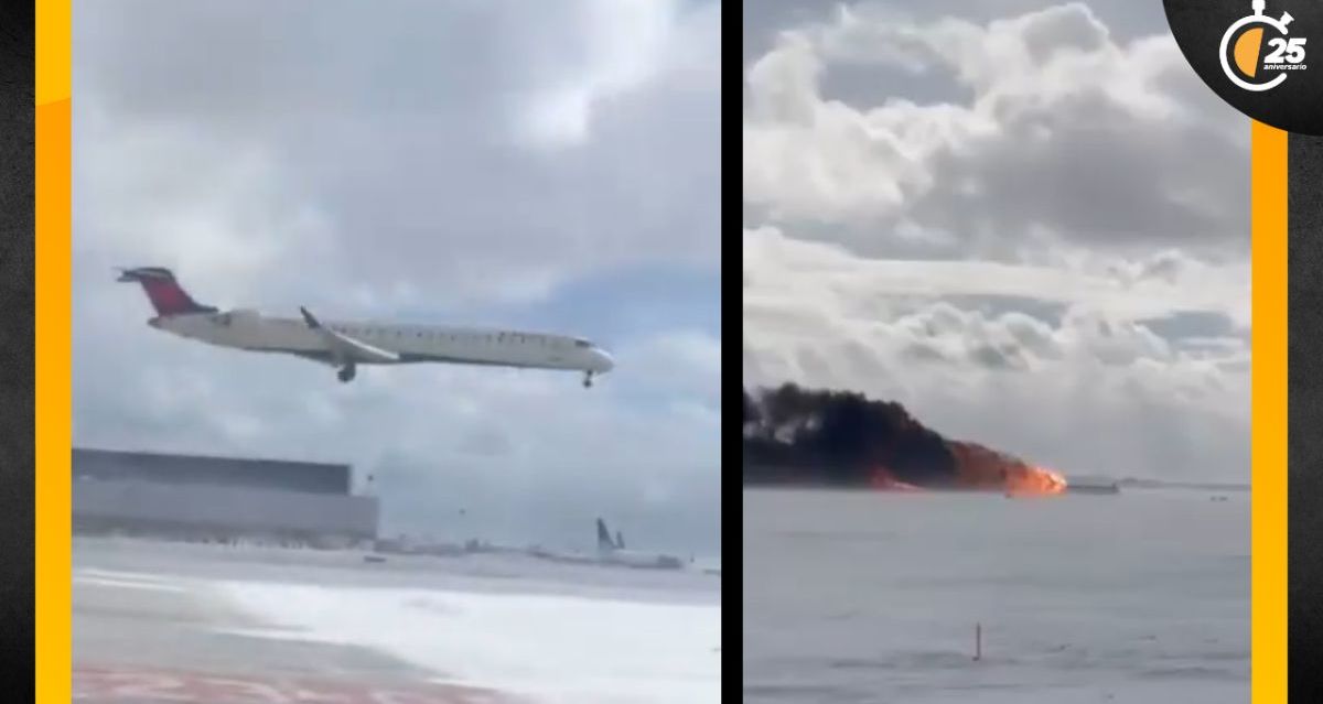 Así fue el accidente en el aeropuerto de Toronto.