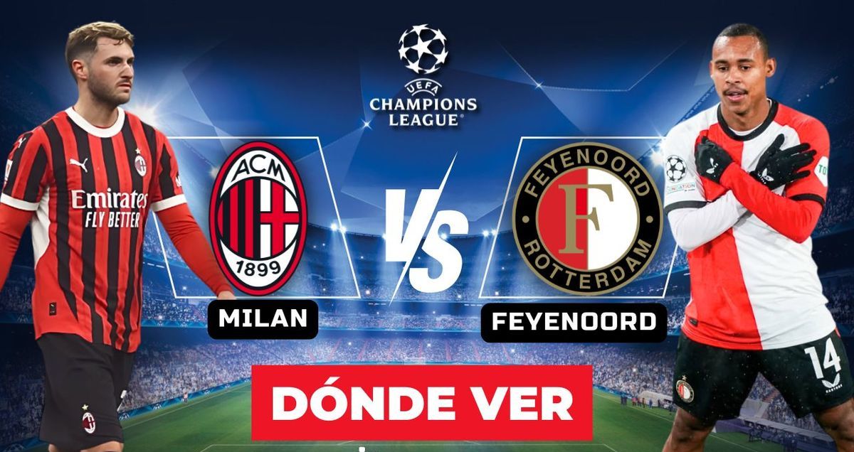 Milan vs Feyenoord: pronóstico, horario y canal de transmisión. ¿Dónde ver Champions League EN VIVO? (FOTO): Especial.
