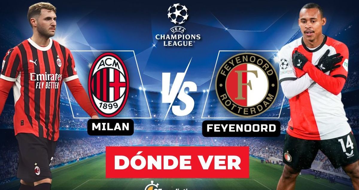 Milan vs Feyenoord: pronóstico, horario y canal de transmisión. ¿Dónde ver Champions League EN VIVO? (FOTO): Especial.