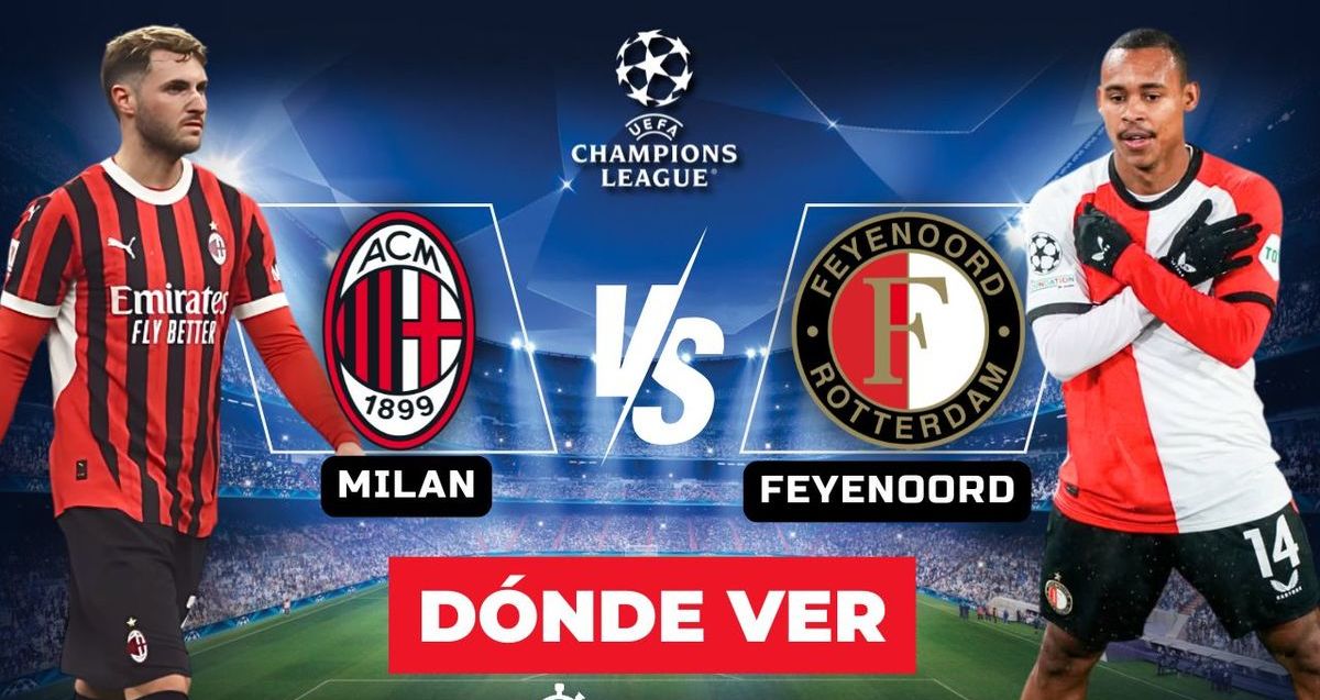 Milan vs Feyenoord: pronóstico, horario y canal de transmisión. ¿Dónde ver Champions League EN VIVO? (FOTO): Especial.