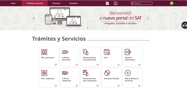 Nuevo portal del SAT| Foto: SAT