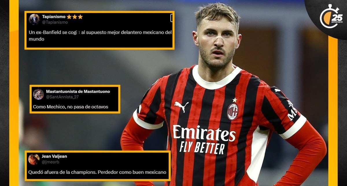 Santiago Gimenez y AC Milan fueron eliminados de la Champions League 2025 (Mexsport)