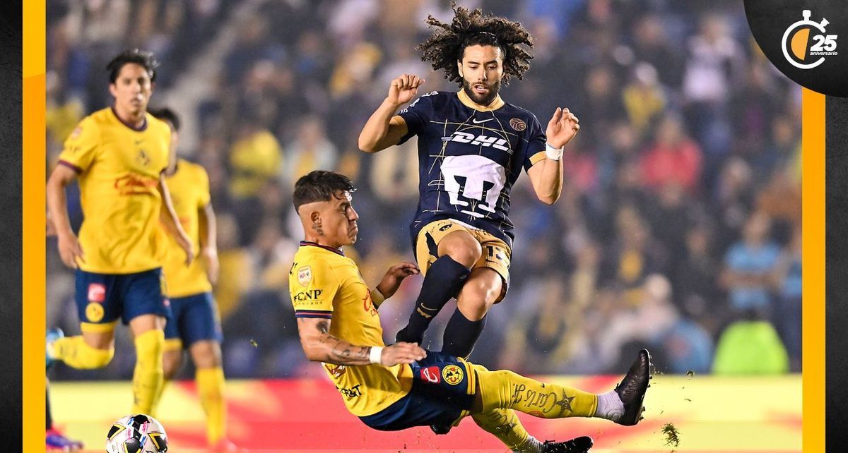 Chino Huerta en su último partido contra América jugando para Pumas (Imago7)
