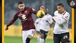 Antonio Sanabria y Malick Thiaw durante el juego entre Torino y Milan (EFE)