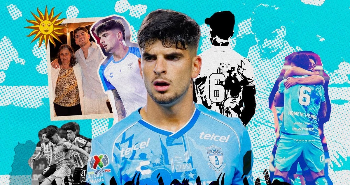 Santiago Homenchenko, futbolista de Pachuca, cuya historia de superación y el apoyo de su madre han conmovido a la afición. FOTO: (Tom Mendoza)
