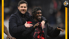 El festejo de Xavi Alonso con Frimpong. (FOTO: AFP)