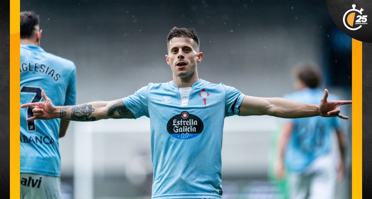 Alfonso González 'Alfon' marcó el gol de la ventaja para el Celta de Vigo (X: @RCCelta)