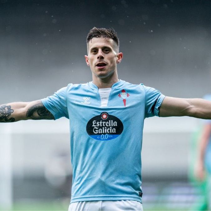 Alfonso González 'Alfon' marcó el gol de la ventaja para el Celta de Vigo (X: @RCCelta)