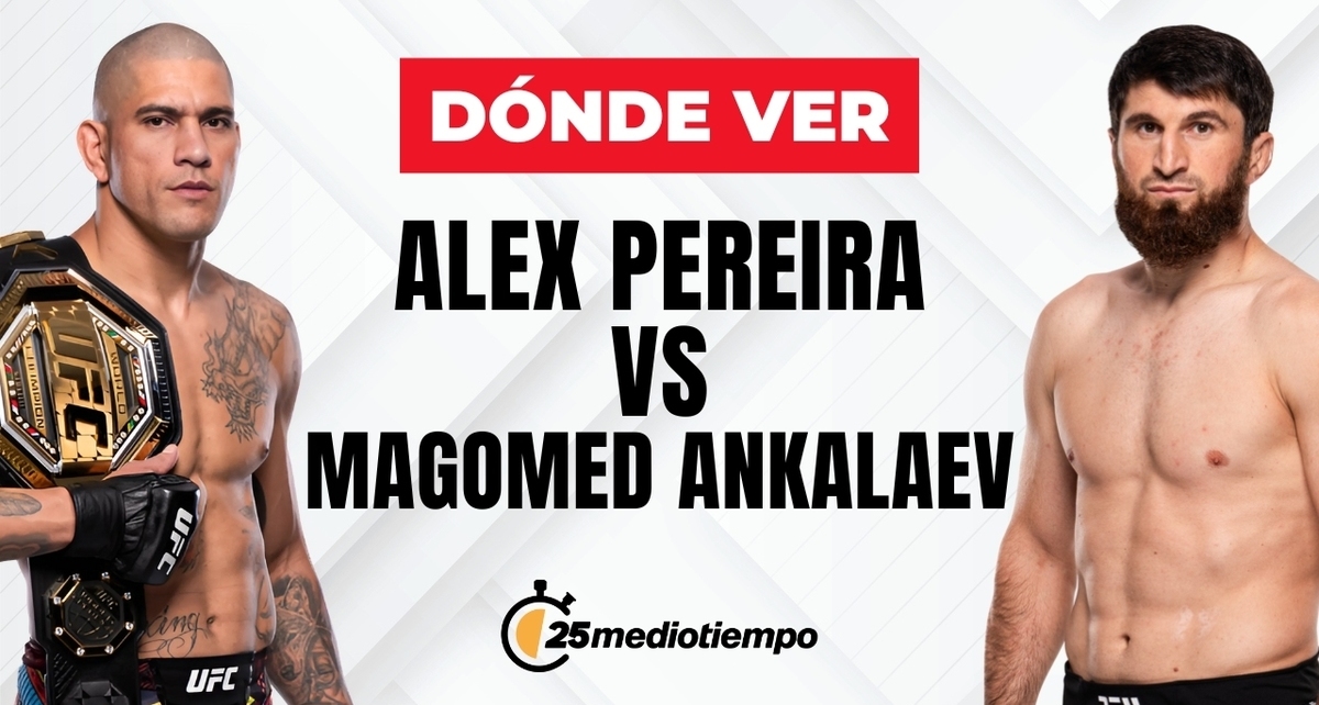Consulta la previa de la pelea entre Alex Pereira vs Mogamed Ankalaev para ver EN VIVO UFC Night 313. Diseño: Julián Santillán