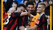 Raúl Jiménez en celebración de gol en el encuentro entre Brighton y Fulham (Reuters)