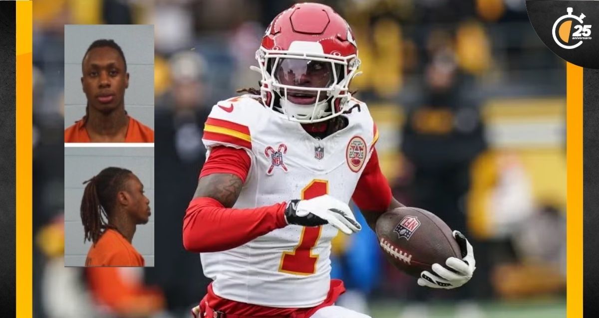 Xavier Worthy fue arrestado por violencia familiar.
