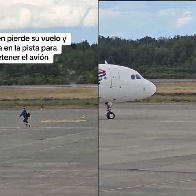 El joven quiso detener el avión para subir al vuelo. (Foto: Especial)