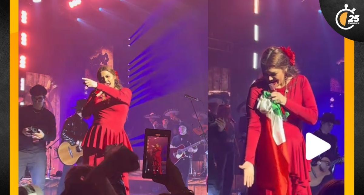 Yuridia defiende la bandera de México en su último concierto en EUA