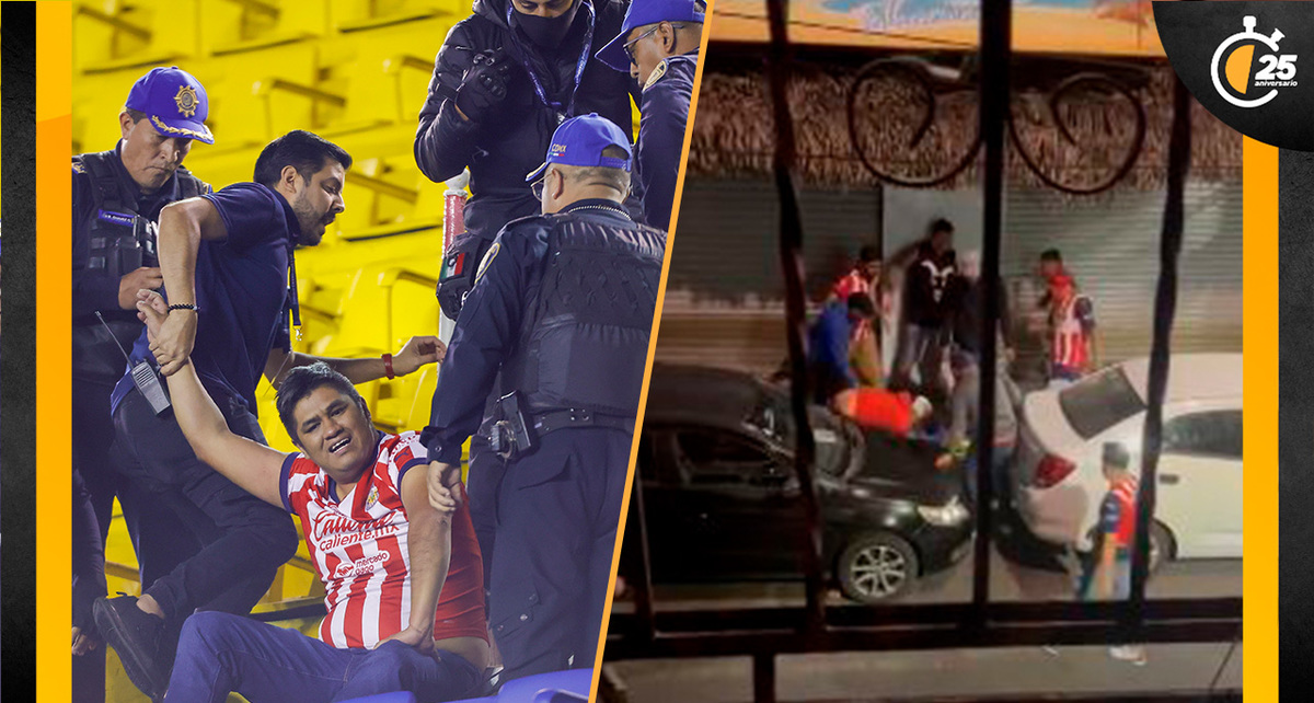 Difunden VIDEOS de peleas de aficionados tras el Clásico Nacional (Mexsport | Captura)