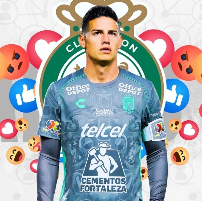 James Rodríguez ha sido un imán para las redes sociales del León (Julián Santillán)