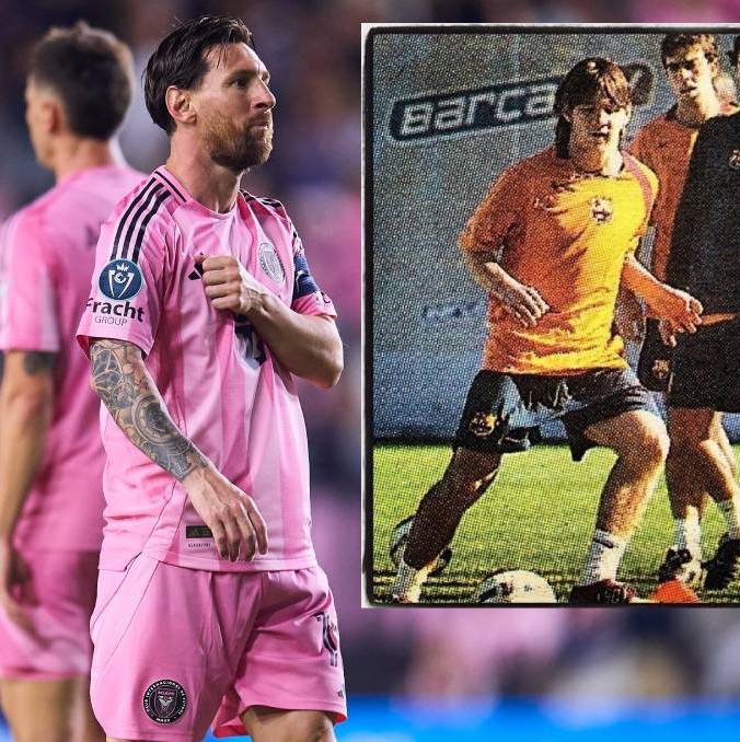 Lionel Messi y Santiago Fernández jugaron juntos en el Barcelona B (MexSport).