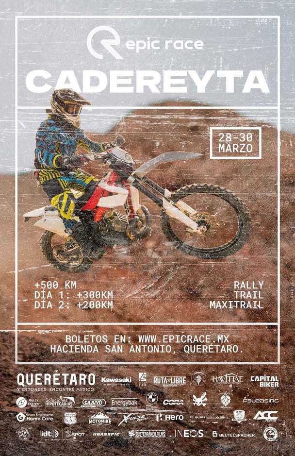 El póster oficial del Rally EPIC RACE.