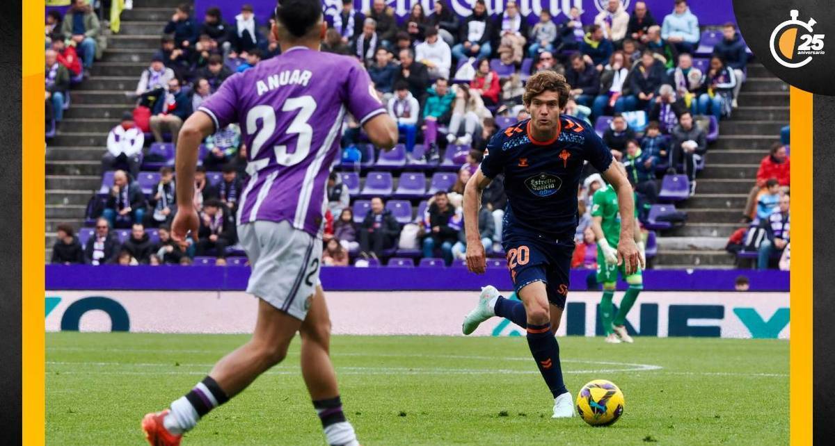 Marcos Alonso hace el gol del triunfo para el Celta de Vigo (EFE)