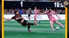 Messi evade a un rival para el gol del Inter Miami (AFP)