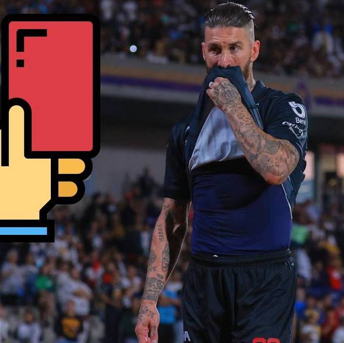 Sergio Ramos fue expulsado en el Pumas vs. Monterrey (Imago7)