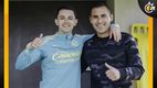 Álvaro Fidalgo junto a Paul Aguilar en su visita a Coapa (X: @ClubAmerica)