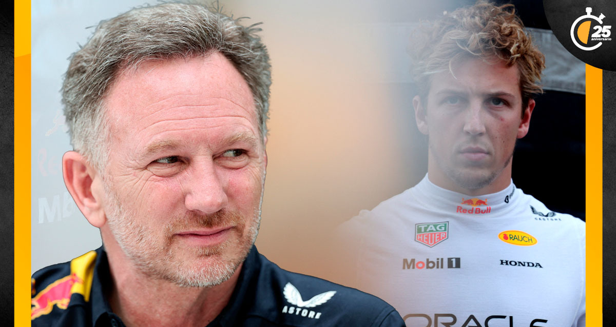 Horner ya es cuestionado por firmar a Lawson en vez de Checo. (Fotos: Reuters)