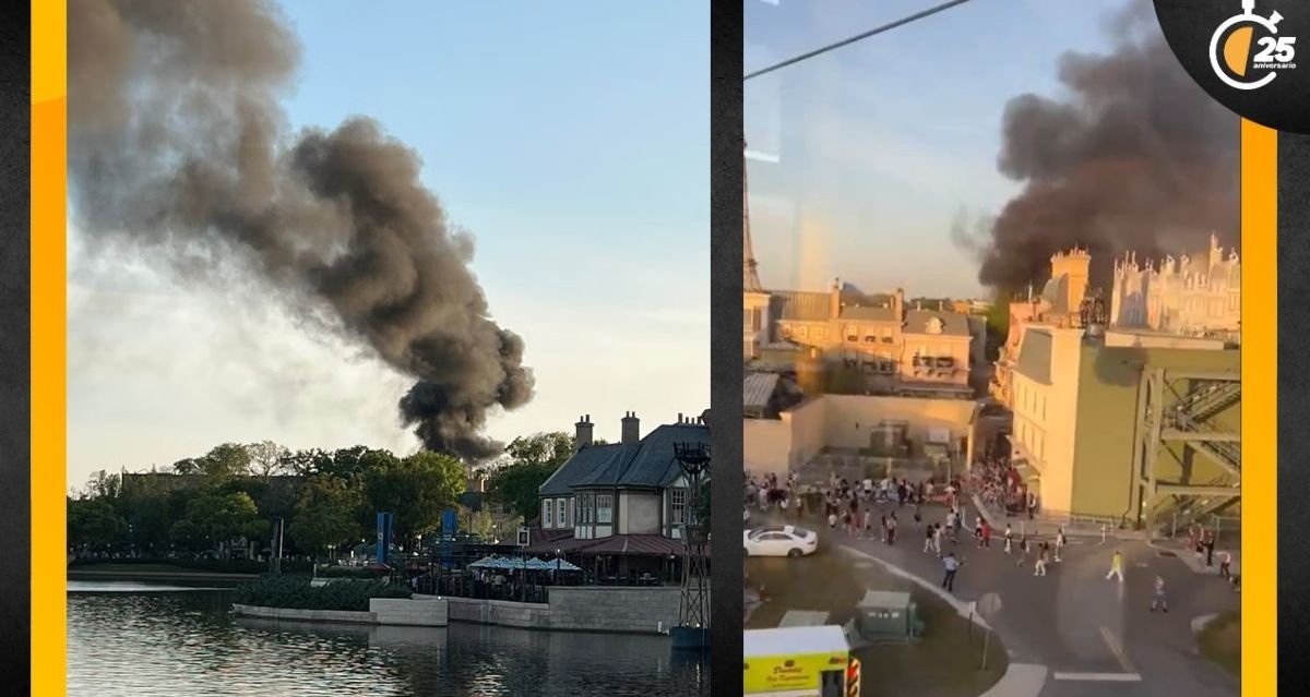 Así se veía el humo por el incendio. (Foto: Especial)