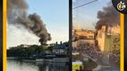 Así se veía el humo por el incendio. (Foto: Especial)