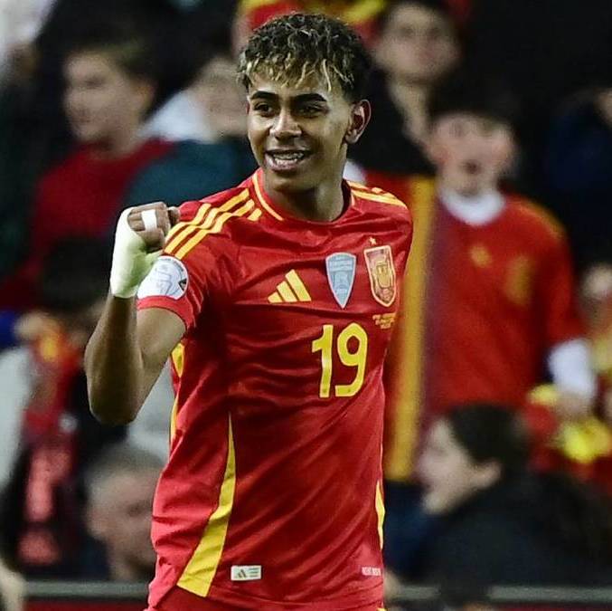 Lamine Yamal hizo el tercer gol de España ante Países Bajos (AFP)