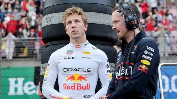 Liam Lawson en una carrera con Red Bull (Reuters)