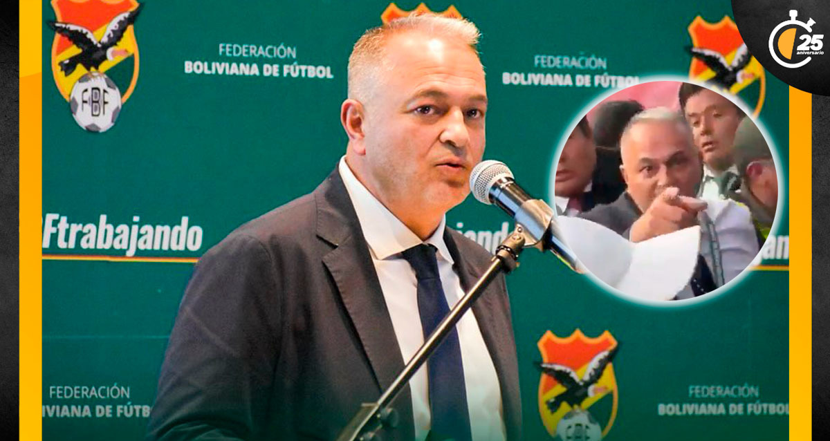 Fernando Costa, presidente de la Federación de Bolivia, encaró a aficionado. (Foto: Instagram @fbf_oficial)