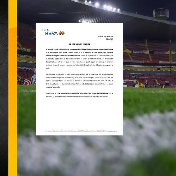 Chivas supo mover sus fichas para conseguir jugar en el Estadio Jalisco por el veto del Akron (Mexsport)