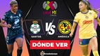 Consulta la previa de Santos vs América Femenil para ver EN VIVO Jornada 13. Diseño: Karla Rodríguez