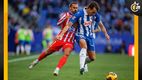 Antoine Griezmann y Urko González en disputa del balón durante el Espanyol vs Atlético (EFE)