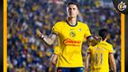 Brian Rodríguez en celebración de gol durante el juego entre América y Tigres (Imago7)