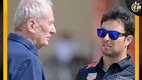 Herlmut Marko no detalló de qué habló con Checo Pérez. (Foto: AFP)
