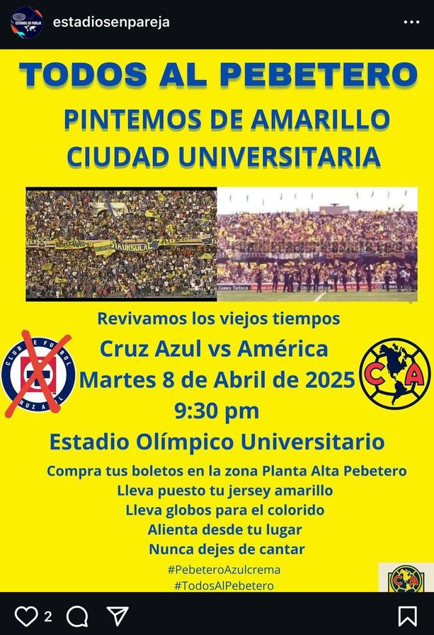 Imagen que circula en redes sociales para el Cruz Aul vs América en la Concachampions
