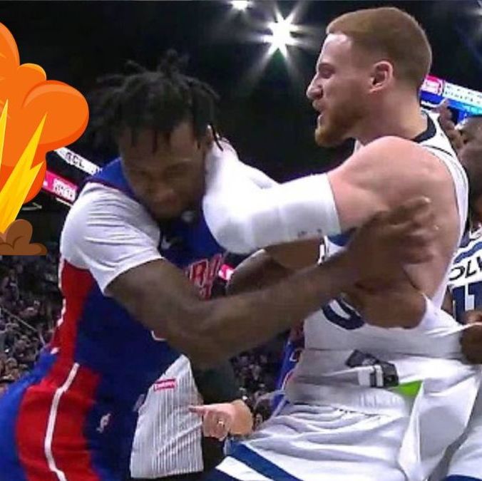 Pelea entre jugadores de Timberwolves y Pistons (Captura)