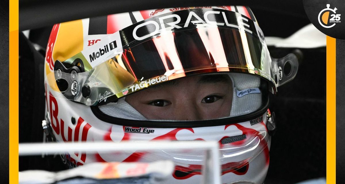 Yuki Tsunoda debutó con Red Bull en el GP de Japón (AFP)