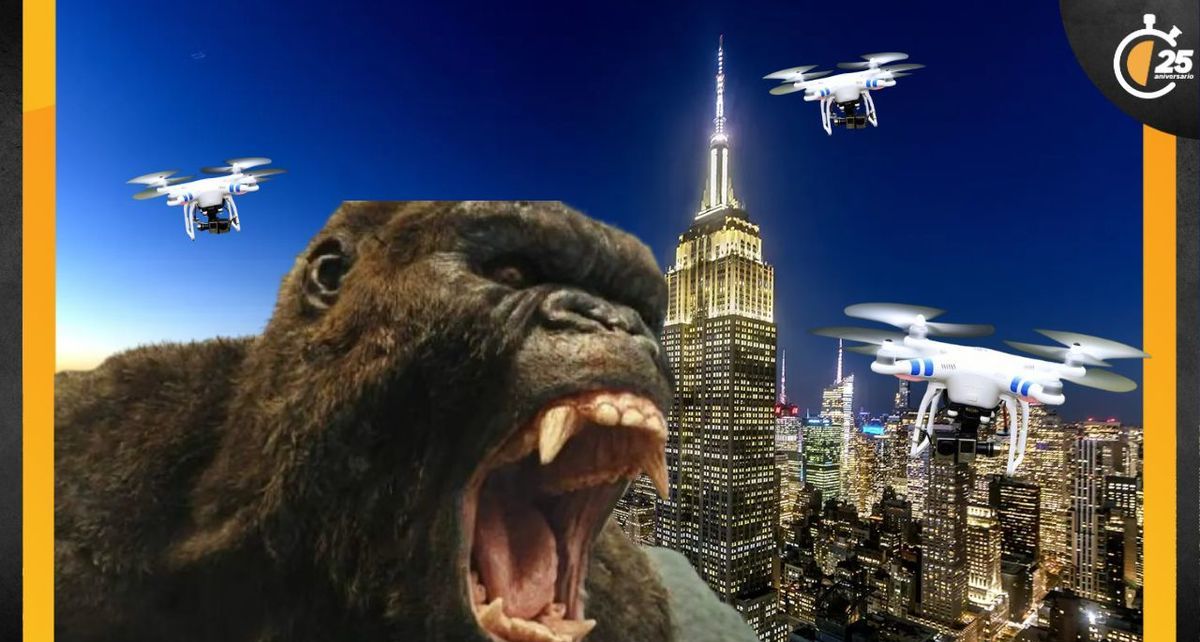 Escena de King Kong fue recreada gracias a miles de drones (especial)